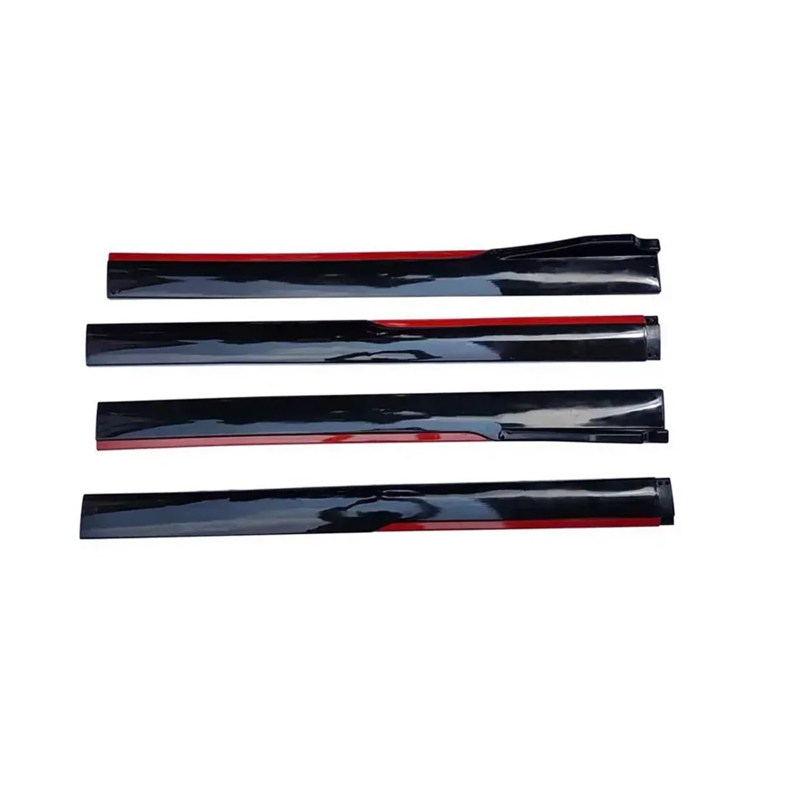 Winglet Diffusor Universal-Seitenschwellerverlängerungen Auto-Seitenschweller Winglet-Splitter Lippe Rot Schwarz Für Für F10/F11 4 Stück Look/Schwarz 2,4 M Seitenschweller von RFSHOP