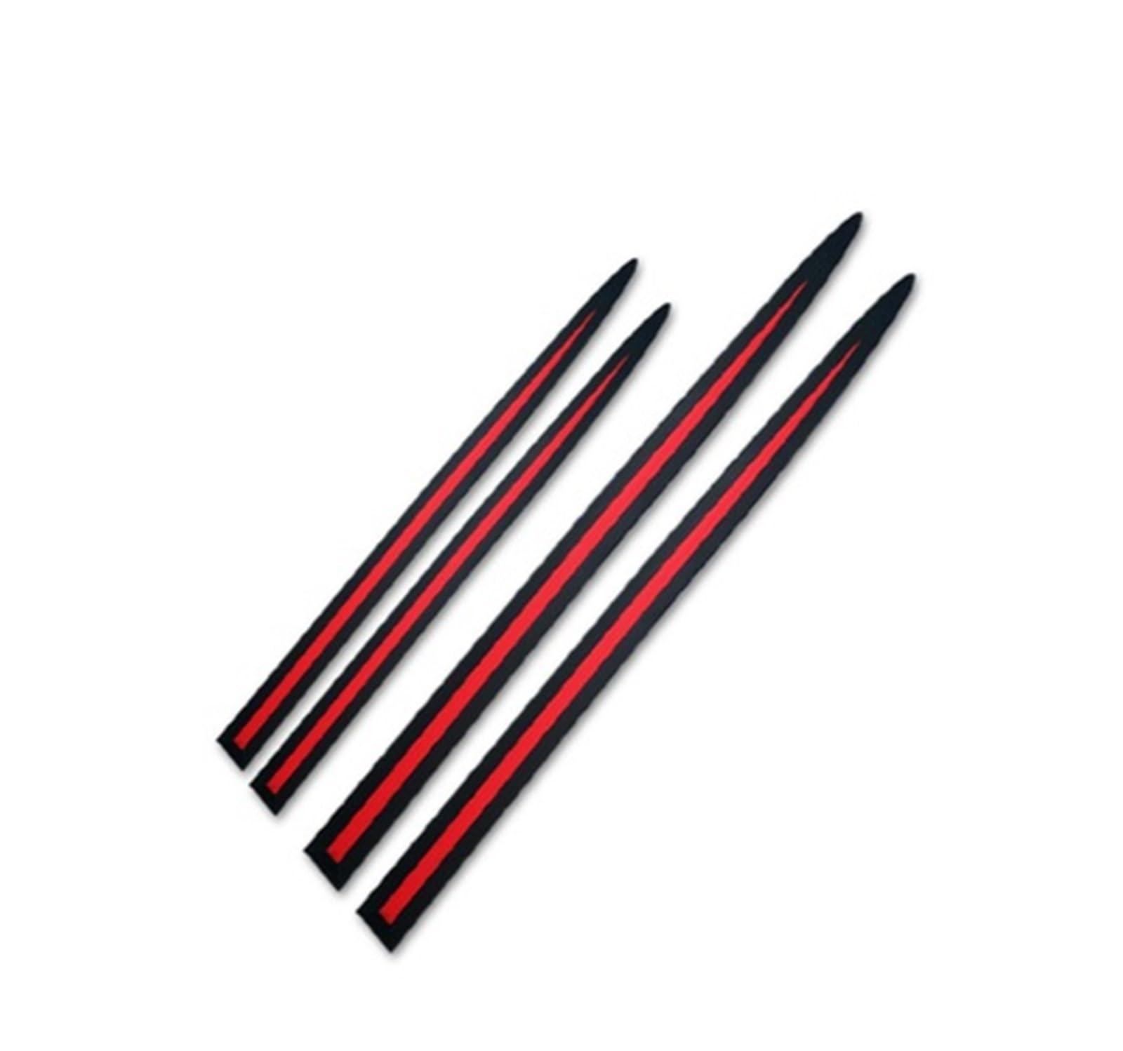 Winglet Diffusor Vollständiger Schwarzer Autoaufkleber 75–60 cm Verlängert Den Körper Kratzfest Dekorativer Aufkleber Auto-Seitentür-Kantenschutz Weicher Streifen Seitenschweller(Black red) von RFSHOP