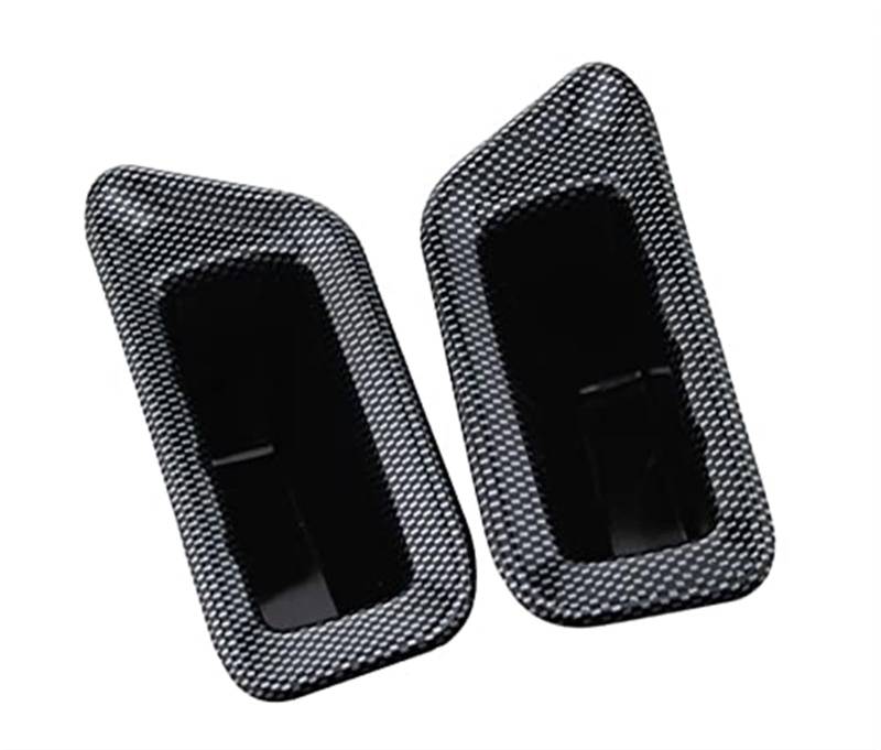 ABS Auto Armlehne Container Tür Aufbewahrungsbox Griff Boxen Fall, for Ford, for Ecosport, 2012-2017 Zubehör Autotürgriff Aufbewahrungsbox Aufbewahrungsbox für Autotüren(BLACK Carbon fiber front) von RFVBG