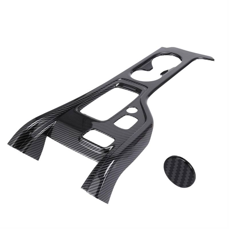 Auto Carbon Fiber Mittelkonsole Schalthebel Panel Wasserbecherhalter Abdeckung Verkleidung, for Ford, for Ranger 2015-2020 Abdeckung der Schalttafel von RFVBG