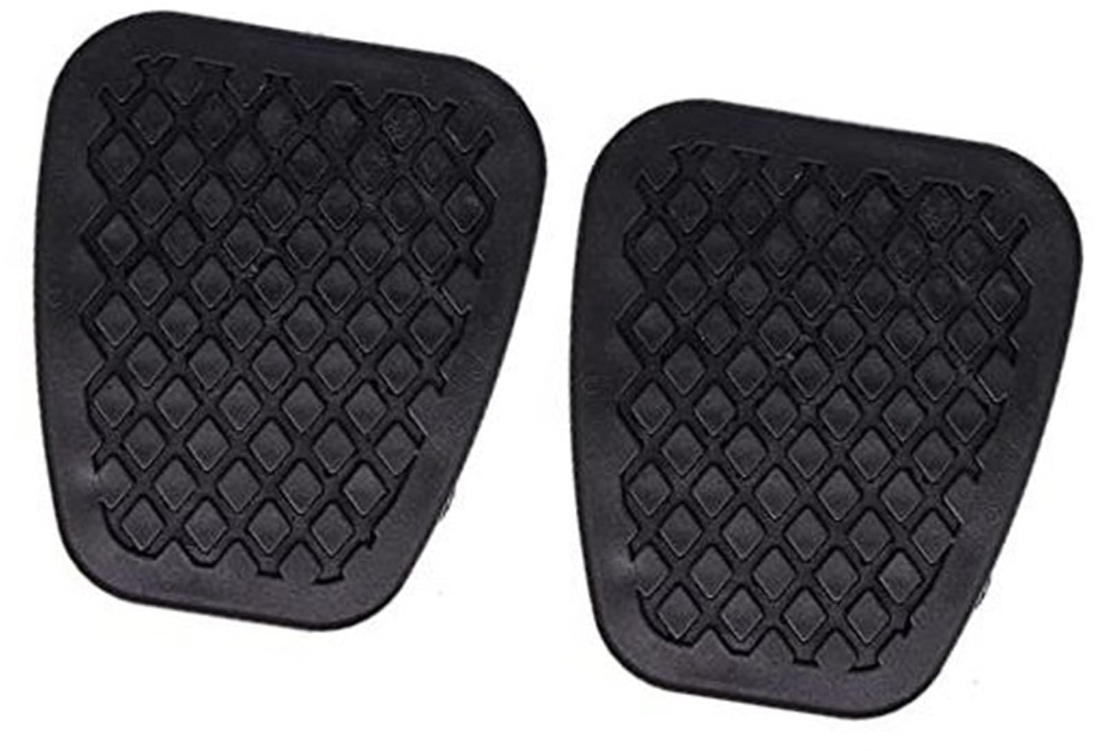 Auto-Gummi-Bremskupplungs-Fußpedal-Pad-Abdeckungen, for, for Jazz, passend for 2002–2008 Fahrzeug Pedalabdeckungssatz(Black 2Pc) von RFVBG