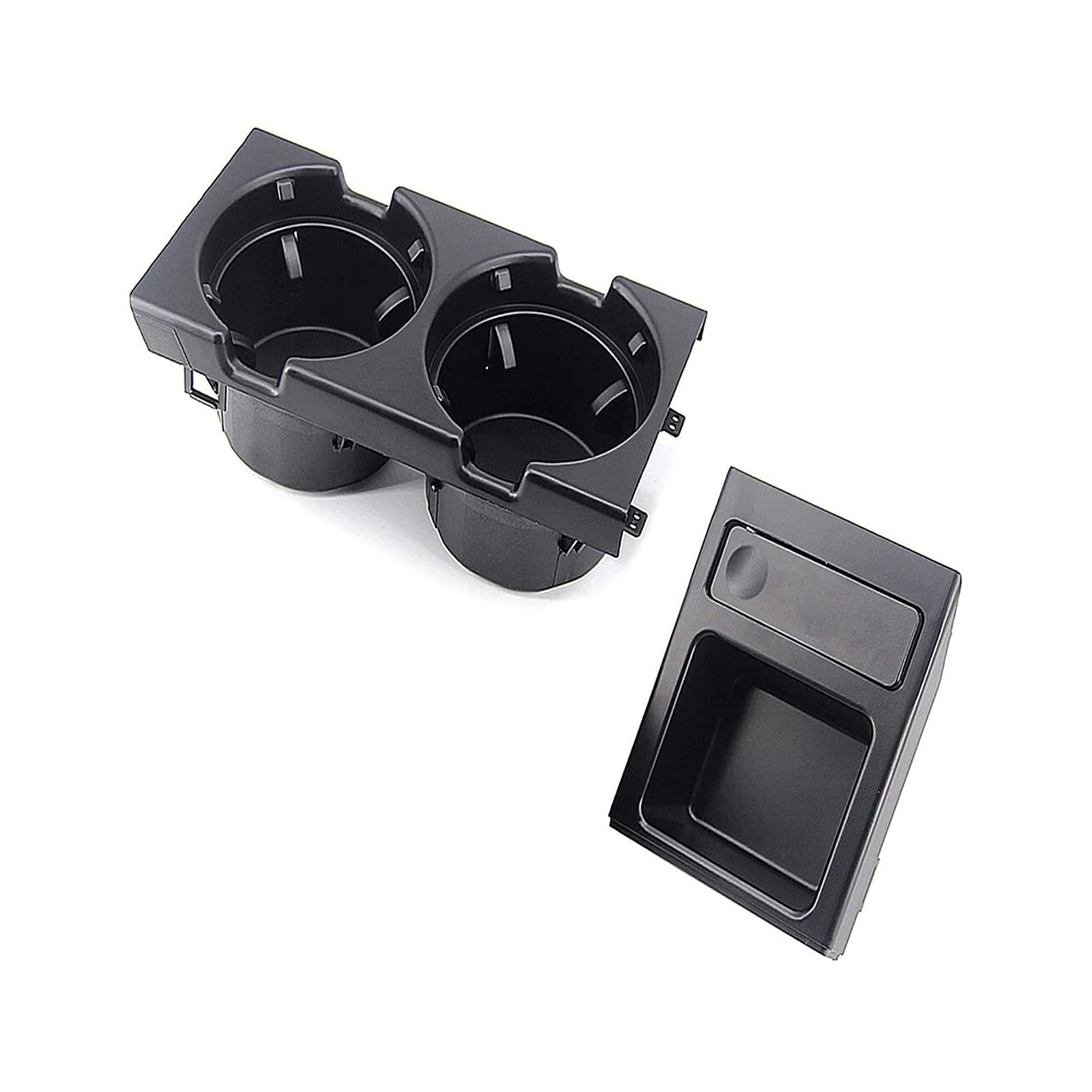 Auto-Mittelkonsole, Wasserflaschenhalter, Getränkehalter, Münzfach, for, 3er-Serie E46 323i 318i 320i 1998–2006 51168217953 Getränkehalter(1 Set Black) von RFVBG