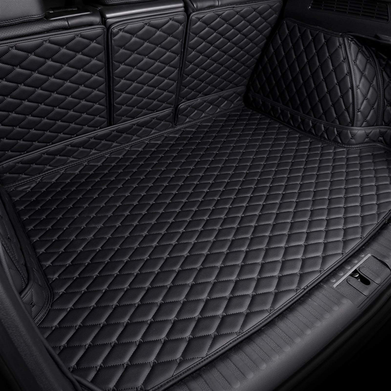 Kofferraumwanne Bodenschutz, for VW, for T-ROC, 2017 2018 2019 2020 Cargo Liner TRoc T ROC Custom Special Auto Kofferraumteppich rutschfeste Kofferraummatte(All Black 1,Size2) von RFVBG