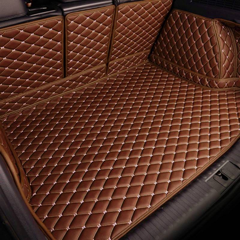 Kofferraumwanne Bodenschutz, for VW, for T-ROC, 2017 2018 2019 2020 Cargo Liner TRoc T ROC Custom Special Auto Kofferraumteppich rutschfeste Kofferraummatte(All Brown 1,Size1) von RFVBG