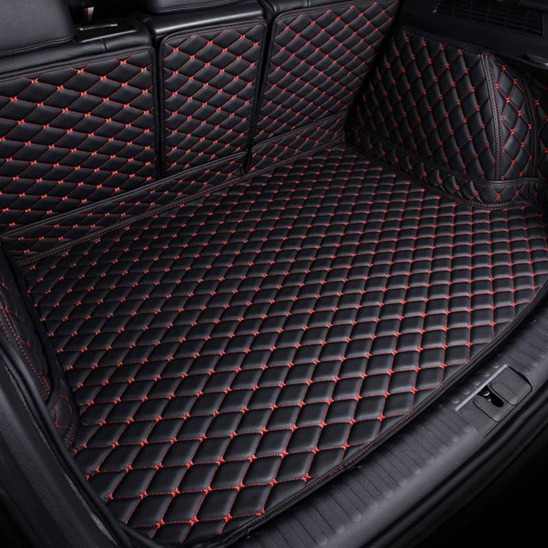 Kofferraumwannen-Bodenschutz, for Hyundai, Kona 2017 2018 2019 2020 2021 Kauai Cargo Liner Kofferraumteppichpolster, Kona Kofferraummatte rutschfeste Kofferraummatte(Black with Red 1) von RFVBG