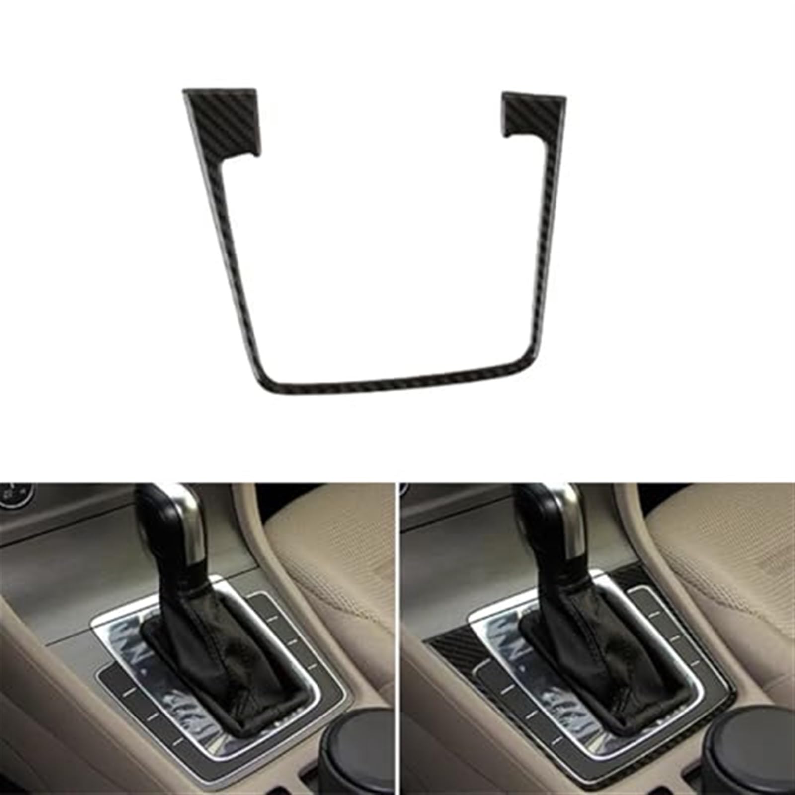 LHD Carbon Fiber Car Gear Shift Panel Cover Decor Trim, for VW, for Golf, for 7 MK7 VII 2013 2014 2015 2016 2017 Abdeckung der Schalttafel(BLACK LHD) von RFVBG