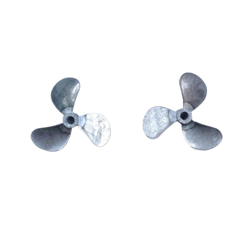 RFVBG 3-Blatt-Propeller aus Zinklegierung, vollständig eingetauchter Metallpropeller, CW-CCW-Paddel, for RC-Futterboot, elektrisches Köderboot, 4-mm-Schaft RC-Bootspropeller(1pair 40mm) von RFVBG