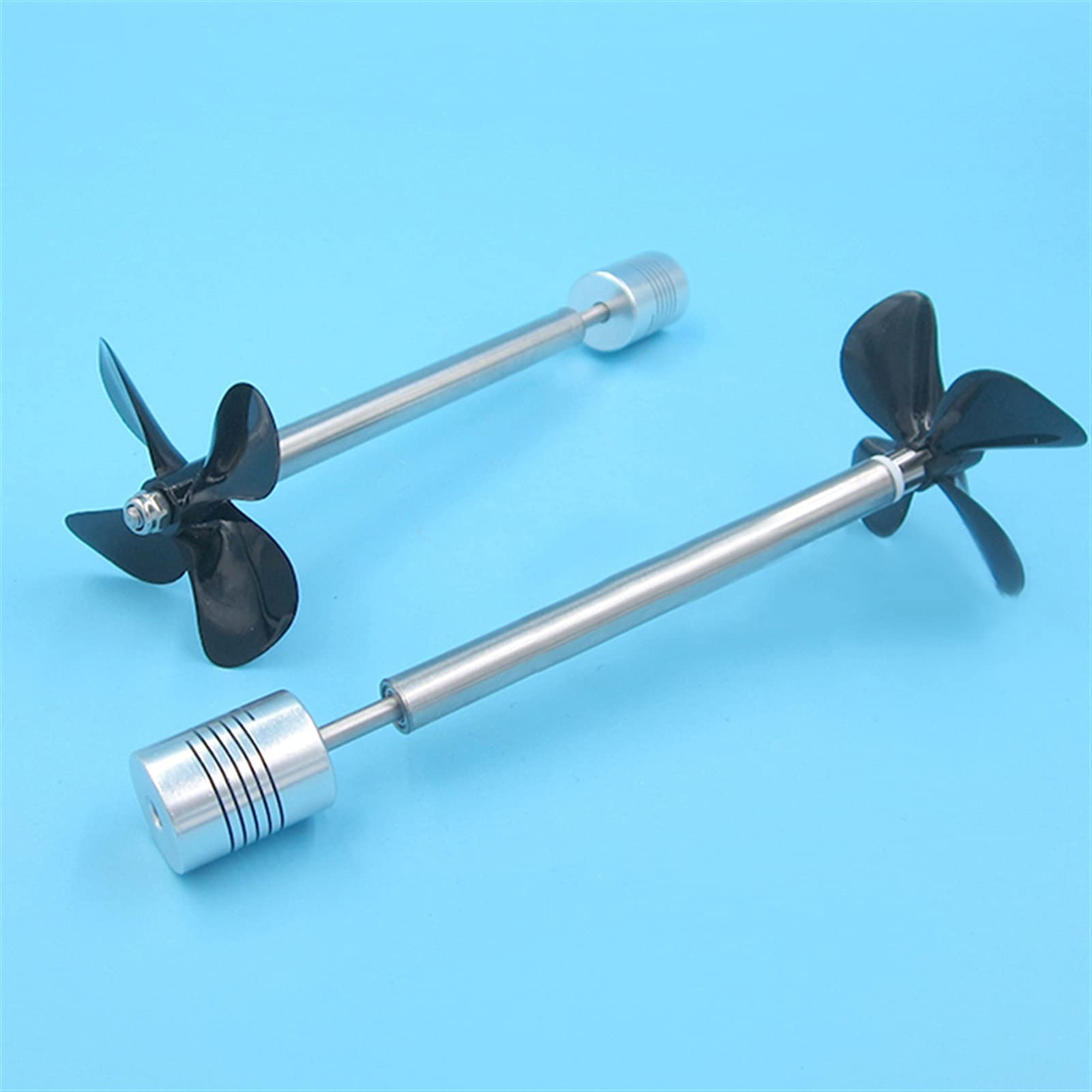 RFVBG 4-Blatt-Propeller775-Motor Edelstahl-Antriebswellenintegration Links Rechts 10 cm/13 cm/15 cm/20 cm 4-Blatt-Propeller-Köderboot RC-Bootspropeller(25cm A Set) von RFVBG