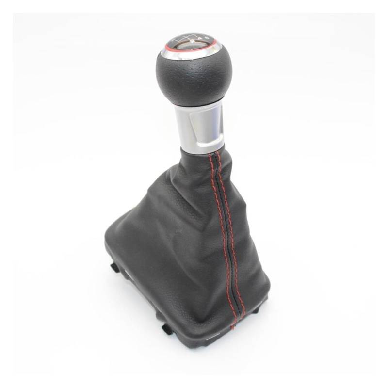 RFVBG for Audi, A3 S3 2000 2001 2002 2003 Auto-Styling 6-Gang-Auto-Schaltknauf mit Ledermanschette, rote Linie Schaltknäufe von RFVBG