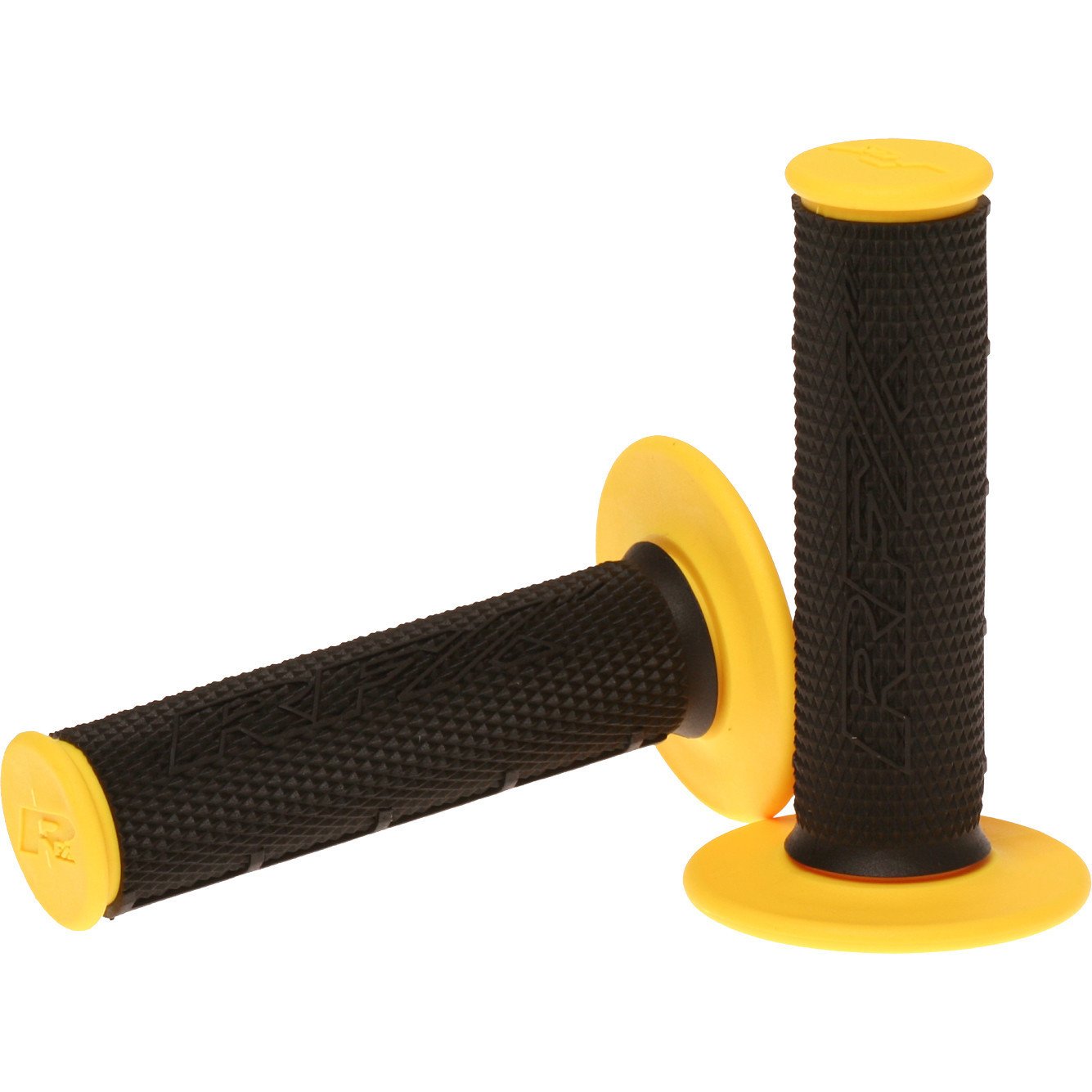 RFX FXHG 20100 99YL Pro Series Dual Compound Grips Universal MX SX Enduro Trail, Black Center/Yellow End von RFX