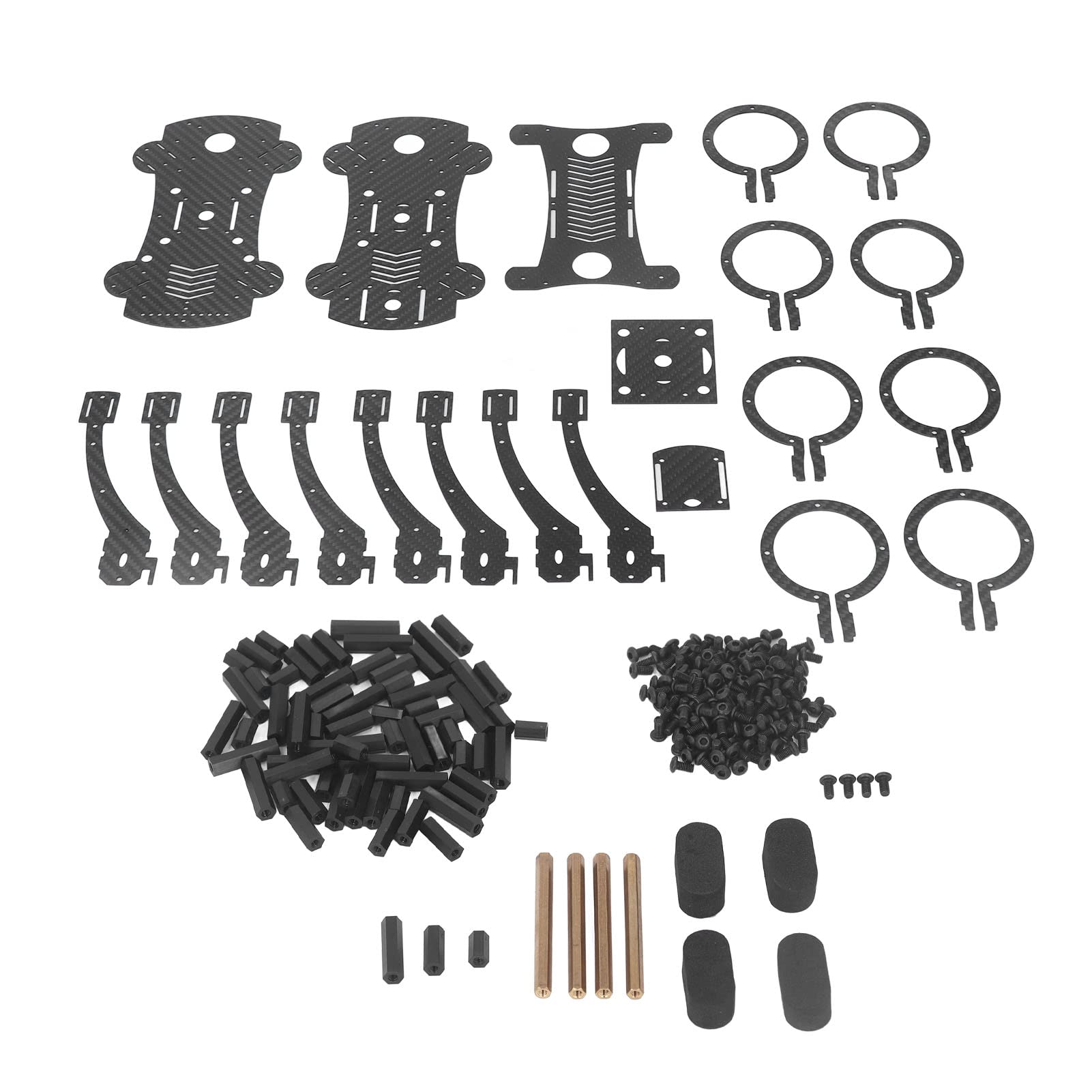 450-MM-QUADCOPTER-RAHMEN-KIT AUS KOHLENSTOFFFASER FÜR 50-MM-KANALLÜFTER-RC-DROHNEN von RGBGW