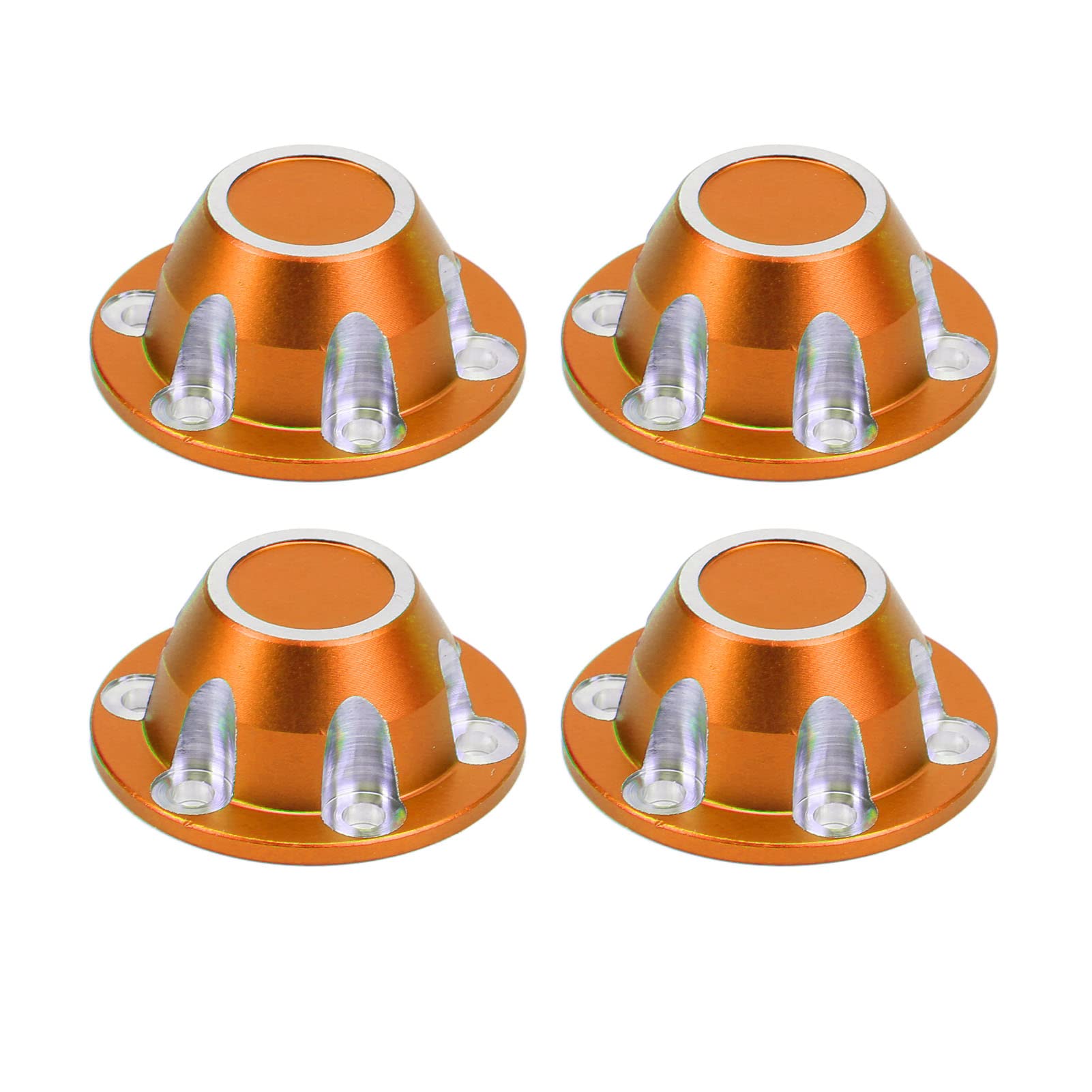 ALUMINIUMLEGIERUNG RADNABE STAUBKAPPE Abdeckung FÜR AXIAL 1/6 SCX6 JLU RC CAR 4PCS (Orange) von RGBGW