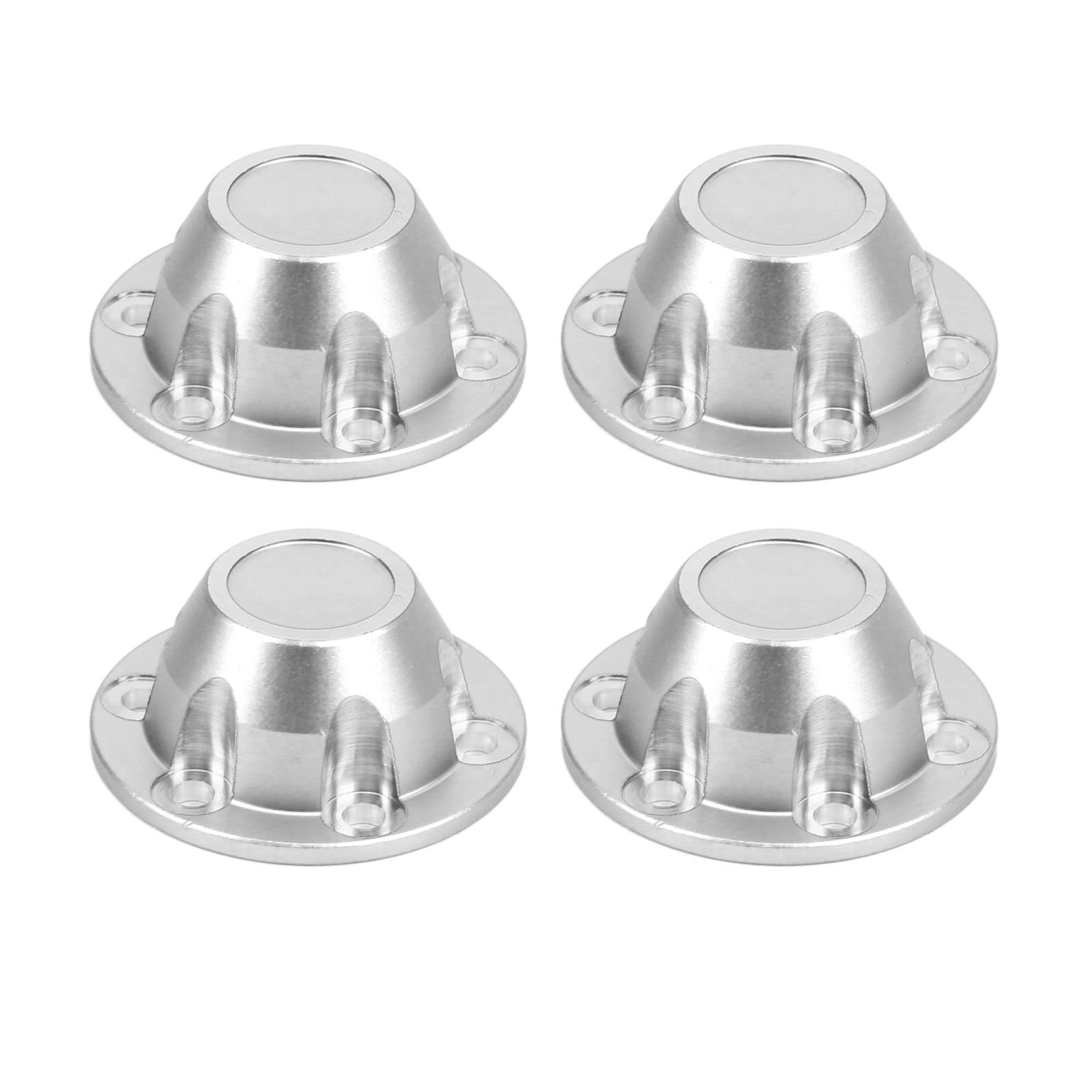 ALUMINIUMLEGIERUNG RADNABE STAUBKAPPE Abdeckung FÜR AXIAL 1/6 SCX6 JLU RC CAR 4PCS (Silver) von RGBGW