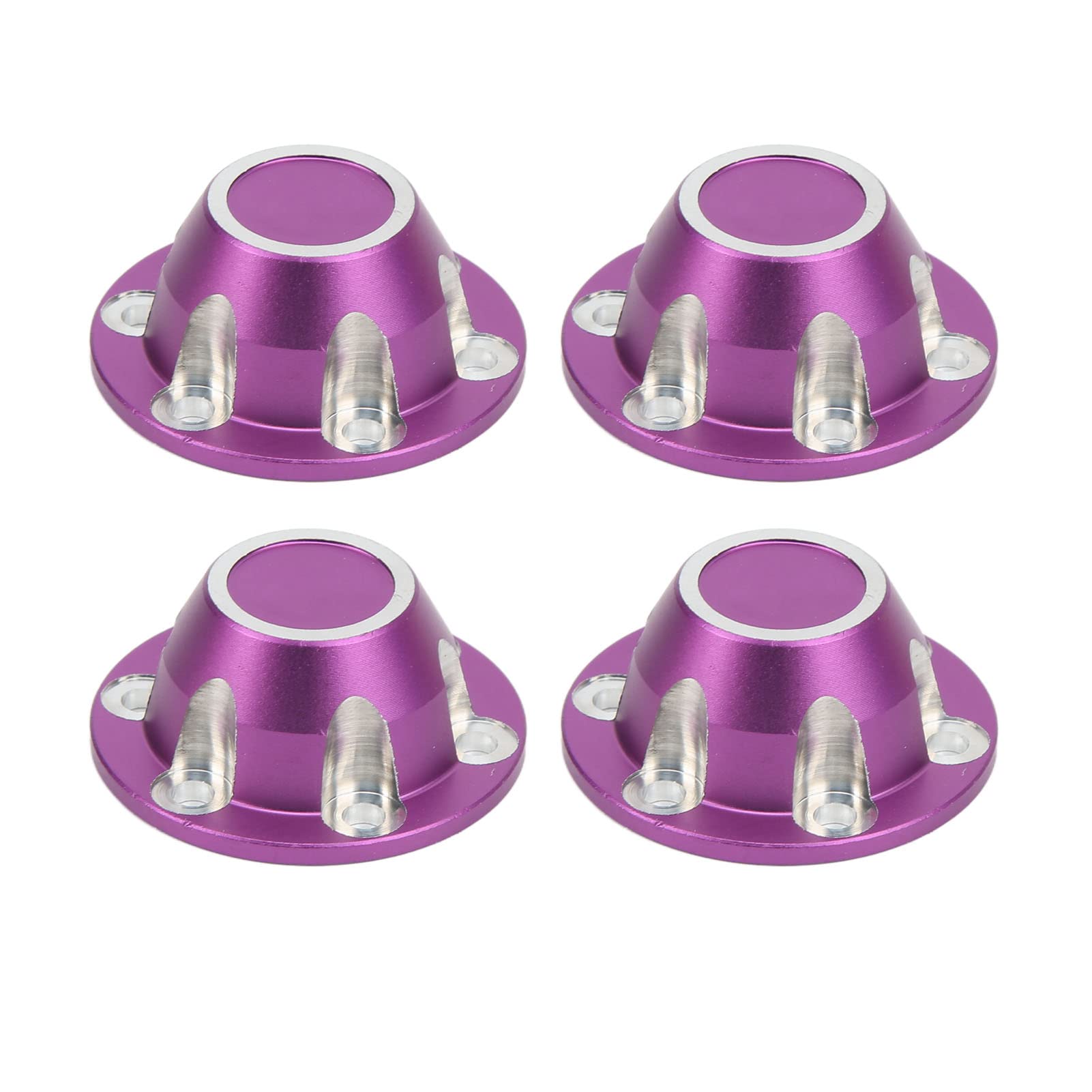 ALUMINIUMLEGIERUNG RADNABE STAUBKAPPE Abdeckung FÜR AXIAL 1/6 SCX6 JLU RC CAR 4PCS (Violet) von RGBGW