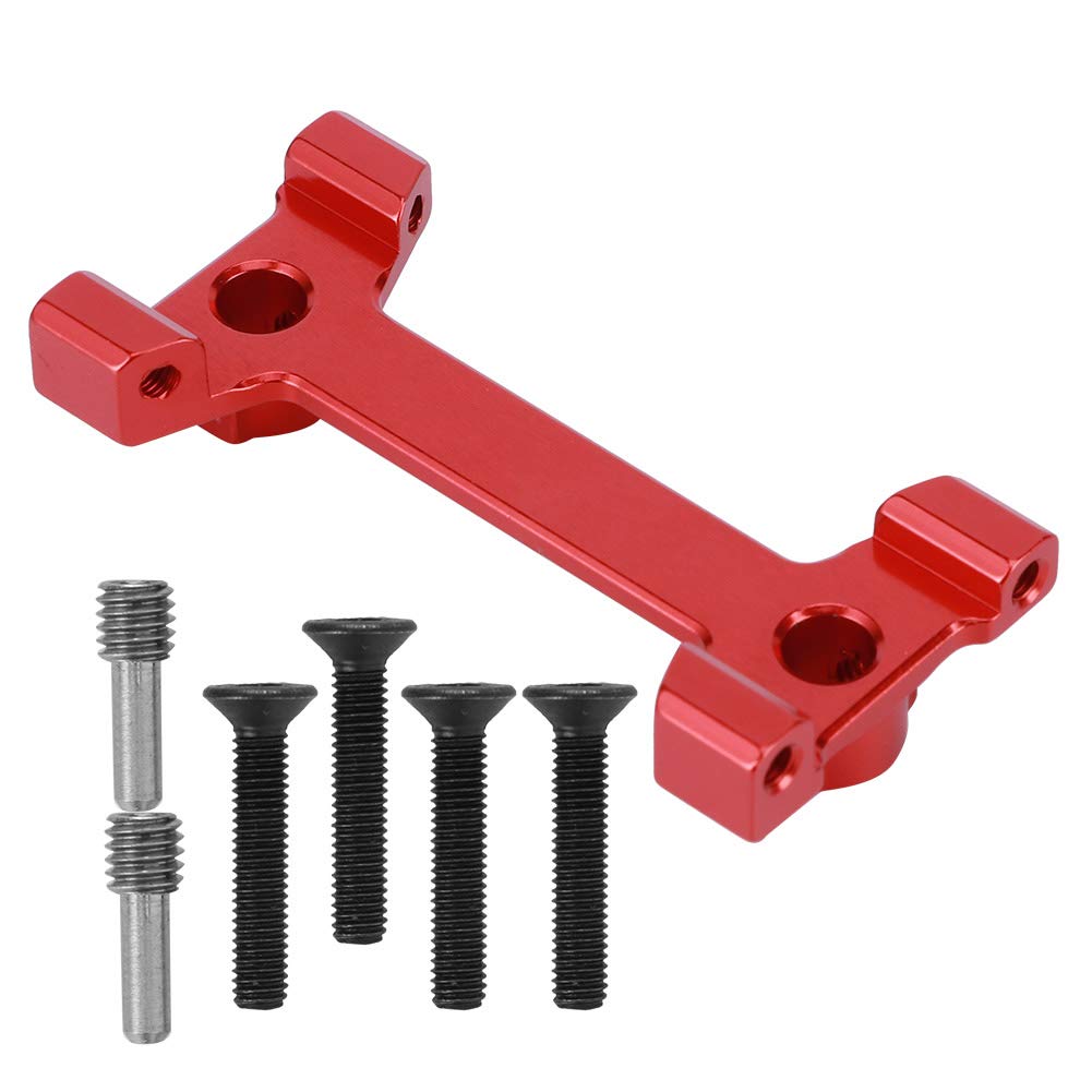 Aluminiumlegierung Hintere Stoßdämpferhalterung für Axial SCX10 III AX103007 1/10 RC Auto Schwarz Rot Silber Upgrade-Zubehör Rennsportbegeisterte (Red) von RGBGW