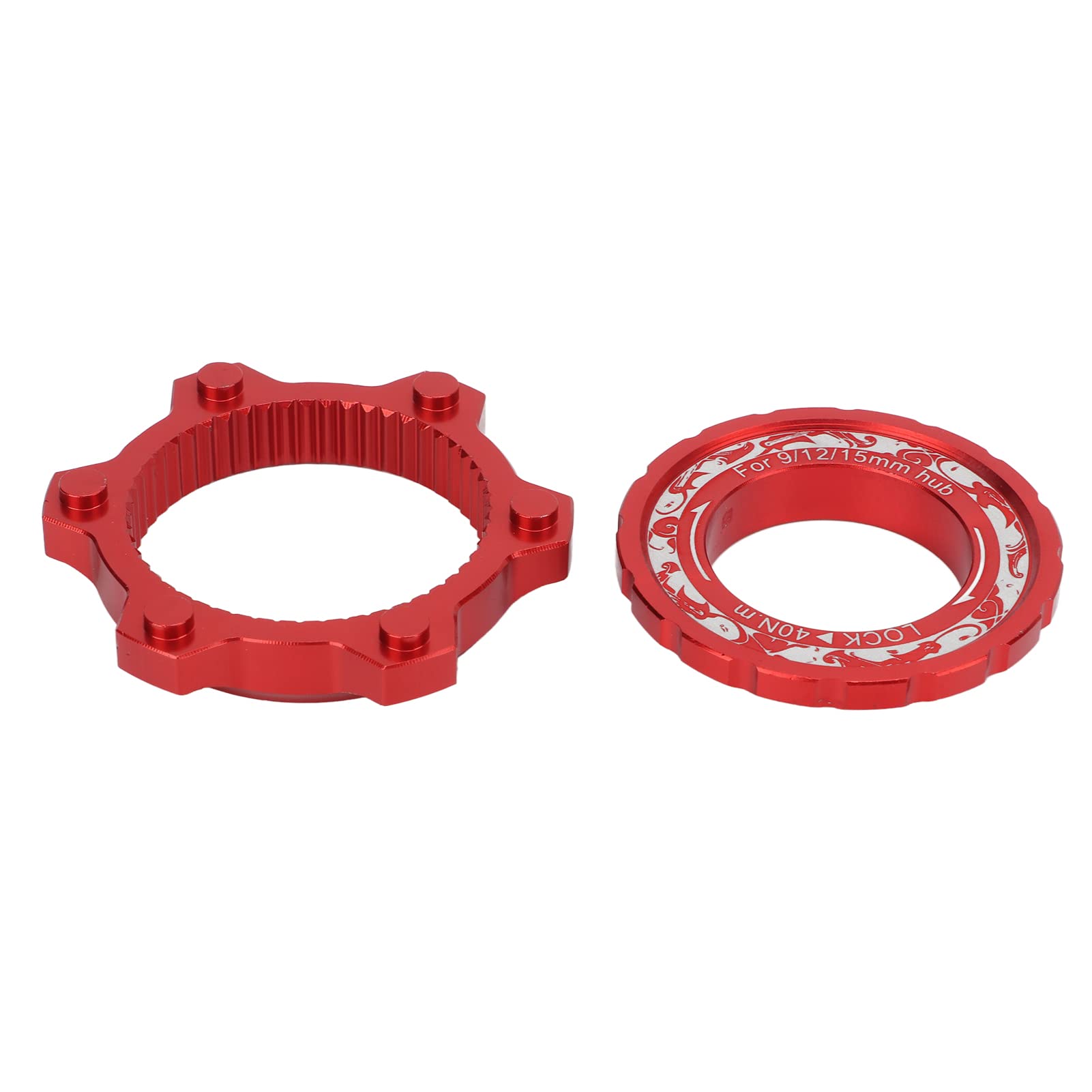 Fahrrad-Center-Lock-Adapter, Aluminium, robust, ergonomische Nabenumwandlung für Mountainbikes (Red) von RGBGW