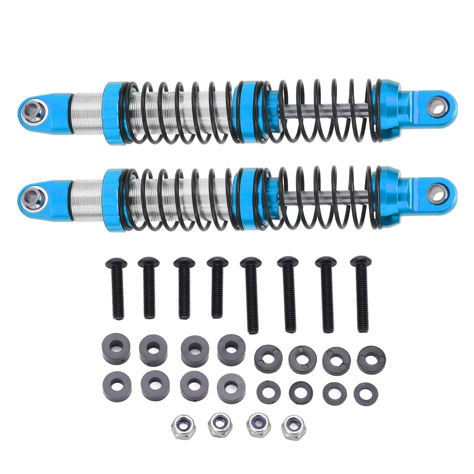 Metall-Stoßdämpfer-Dämpfer-Set, verbessert die Leistung, Ersatzteile für Axial Scx10 RC-Car, 102 mm vorne und hinten (Blue) von RGBGW