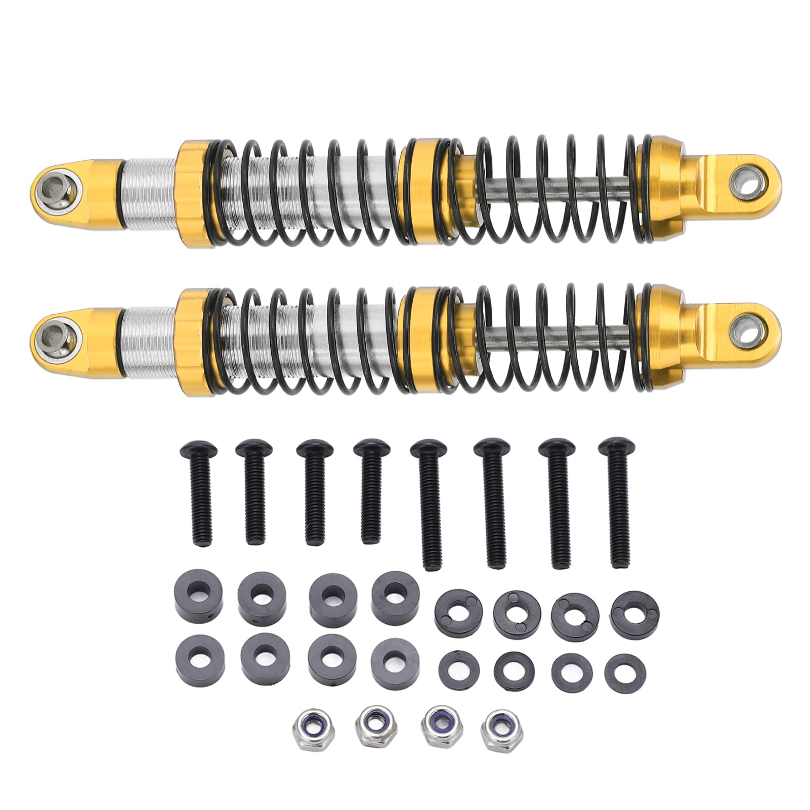 Metall-Stoßdämpfer-Dämpfer-Set, verbessert die Leistung, Ersatzteile für Axial Scx10 RC-Car, 102 mm vorne und hinten (Gold) von RGBGW