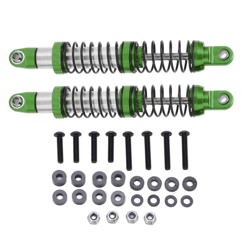 Metall-Stoßdämpfer-Dämpfer-Set, verbessert die Leistung, Ersatzteile für Axial Scx10 RC-Car, 102 mm vorne und hinten (green) von RGBGW