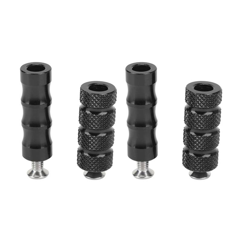 Motorrad-Bremsfußraste, CNC-verarbeitete Beschichtung für M6-6-mm-Schrauben, 2 Paar Motorrad (Black) von RGBGW