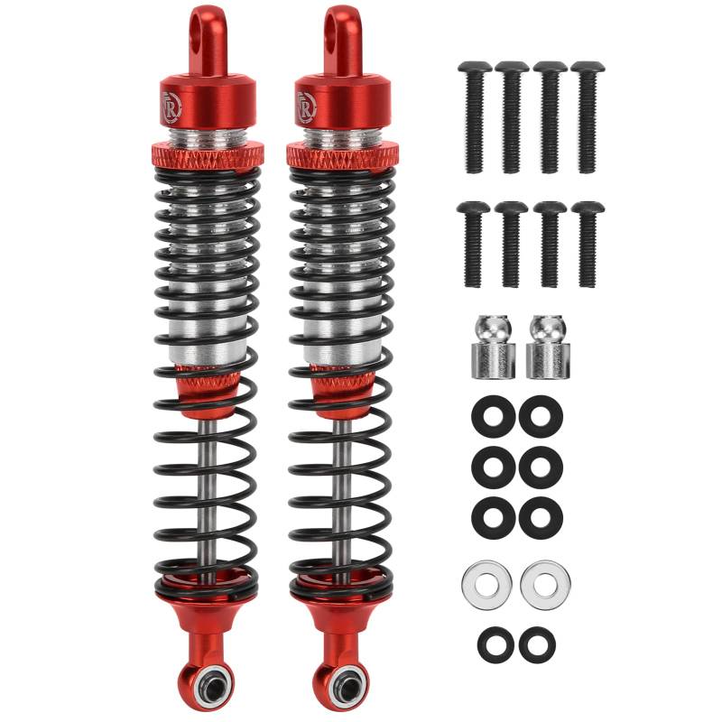 RC Metall Stoßdämpfer Dämpfer Set Hohe Qualität Verbessern Leistung RC Auto Anwendbar HSP RGT Himoto Redcat 1/10 108mm (Red) von RGBGW