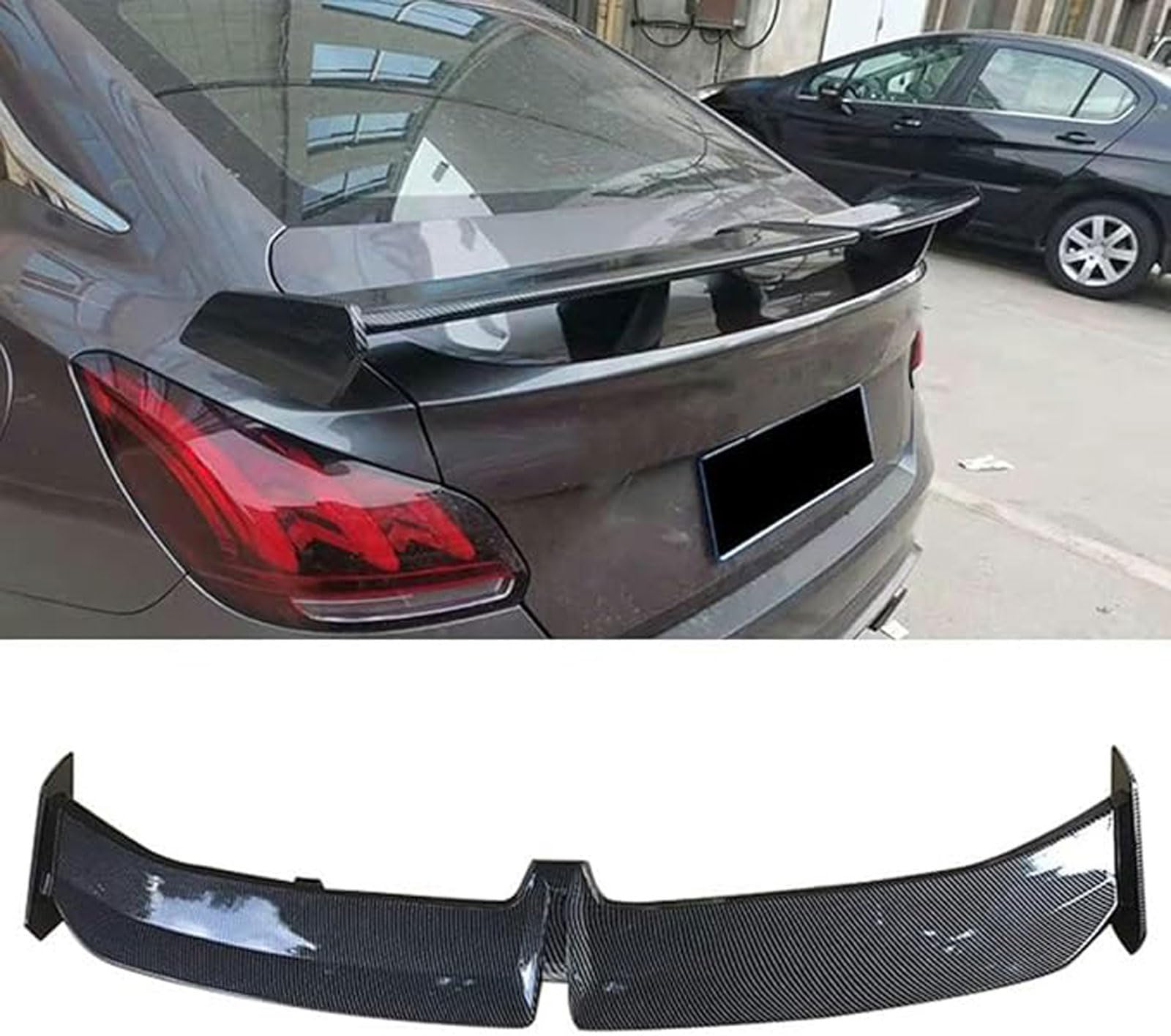 Auto Heckspoiler für Alpina B3 Sedan (2000 - - 2010), Dachspoiler Flügel Lippe Tuning Styling Zubehör.,Carbon Fiber Look von RGHDEHD