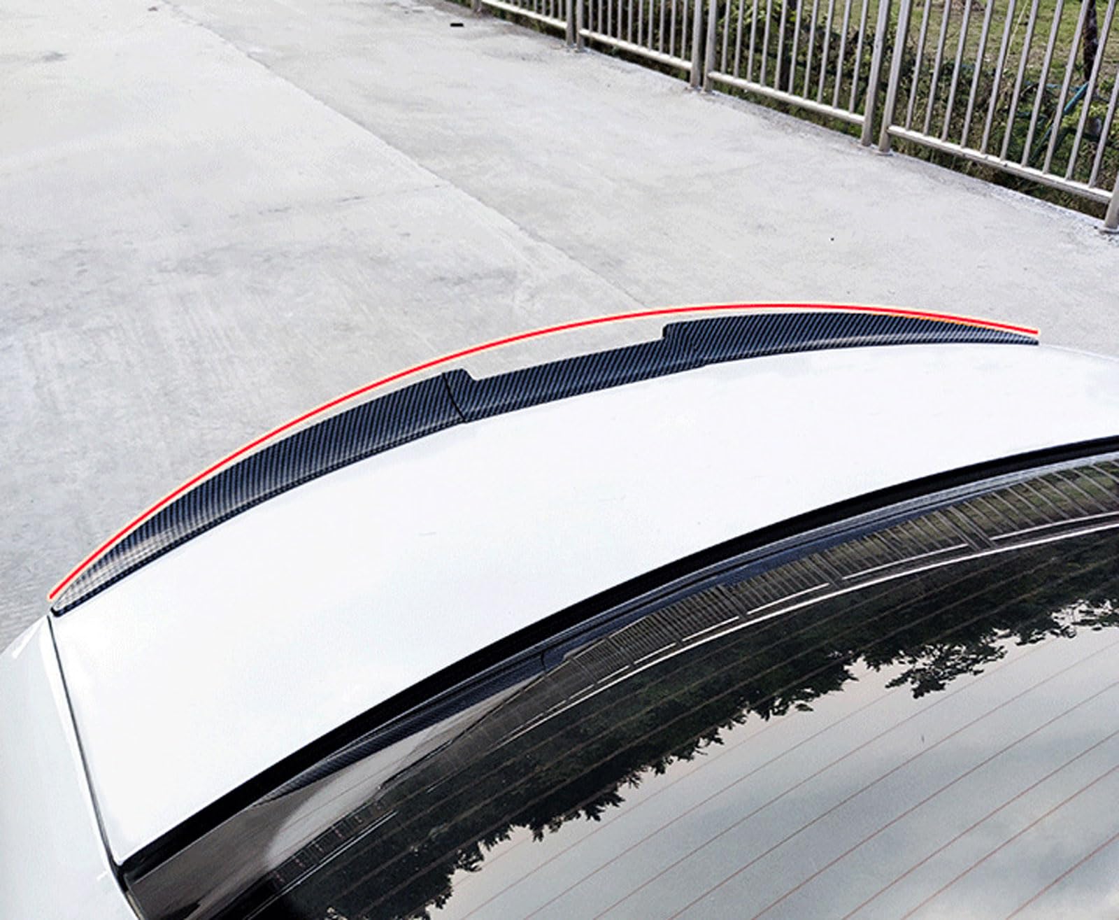 Auto Heckspoiler für Alpina D5 Sedan (2011-2024), Dachspoiler Flügel Lippe Tuning Styling Zubehör.,Carbon Fiber Look von RGHDEHD