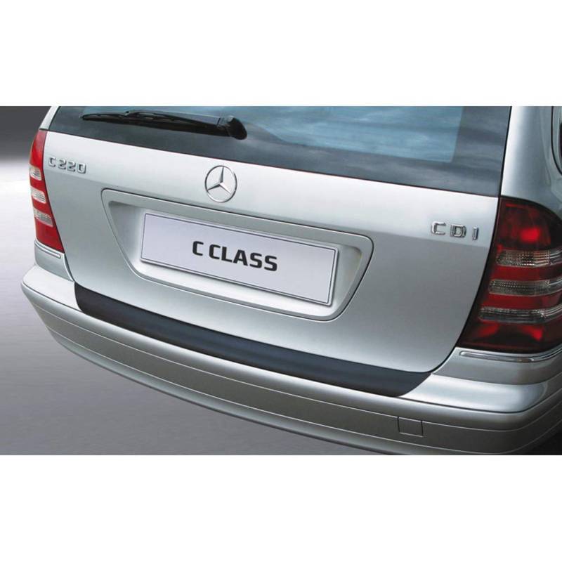 ABS Heckstoßstangenschutz kompatibel mit Mercedes-Benz C-Klasse W203 Kombi 2001-2007 Schwarz von RGM