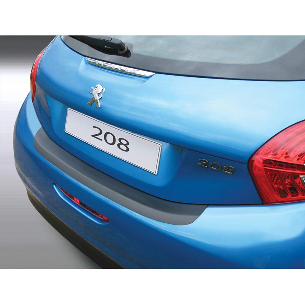 ABS Heckstoßstangenschutz kompatibel mit Peugeot 208 3/5 türer 2012-2019 Schwarz von RGM