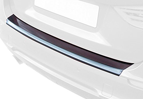 ABS Heckstoßstangenschutz kompatibel mit Volkswagen Golf VII Sportsvan 2014-2020 'Ribbed' Karbon Look von RGM