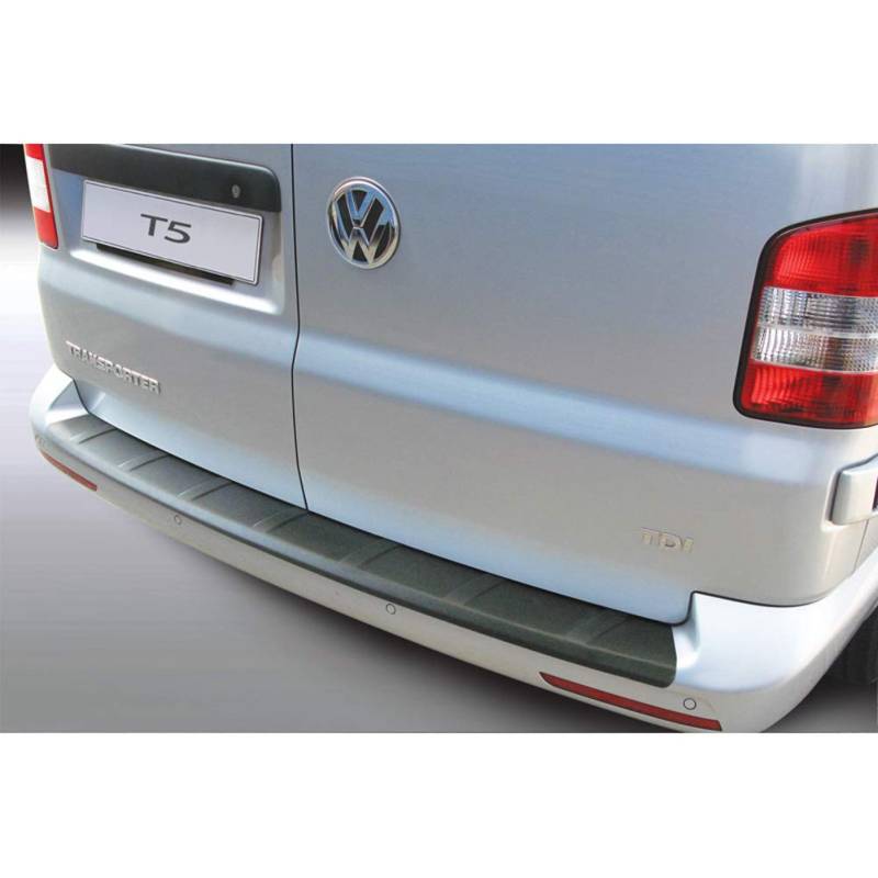 ABS Heckstoßstangenschutz kompatibel mit Volkswagen T5 Caravelle/Multivan 2012-2015 'Ribbed' (für lackierte Stoßstangen) Schwarz von RGM