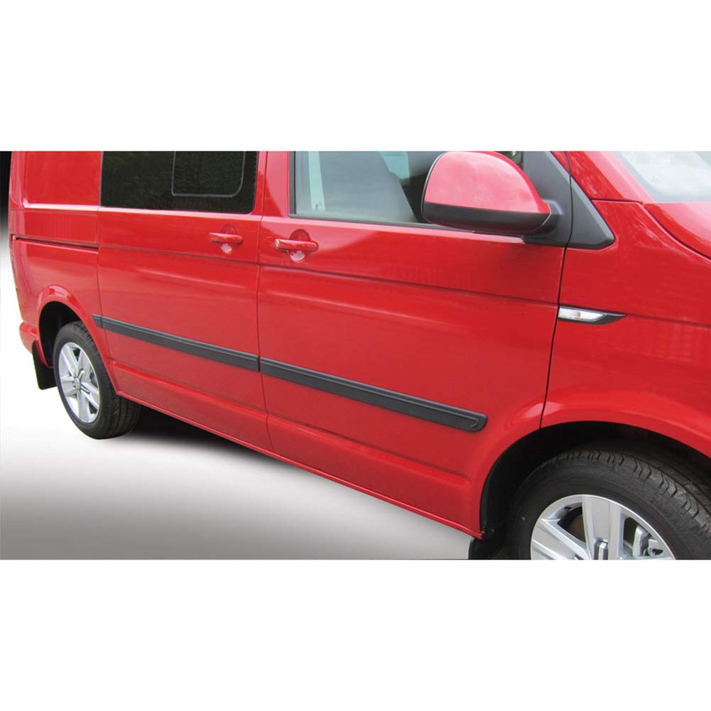 RGM Satz Seitenlisten kompatibel mit Volkswagen Transporter T6 2015- Langer Radstand Schwarz von RGM