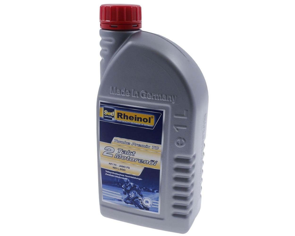 RHEINOL Motoröl Twoke Premix TC - 2-Takt - 1 Liter kompatibel mit Piaggio APE P 50 50cc, P601 190cc, Roller von RHEINOL