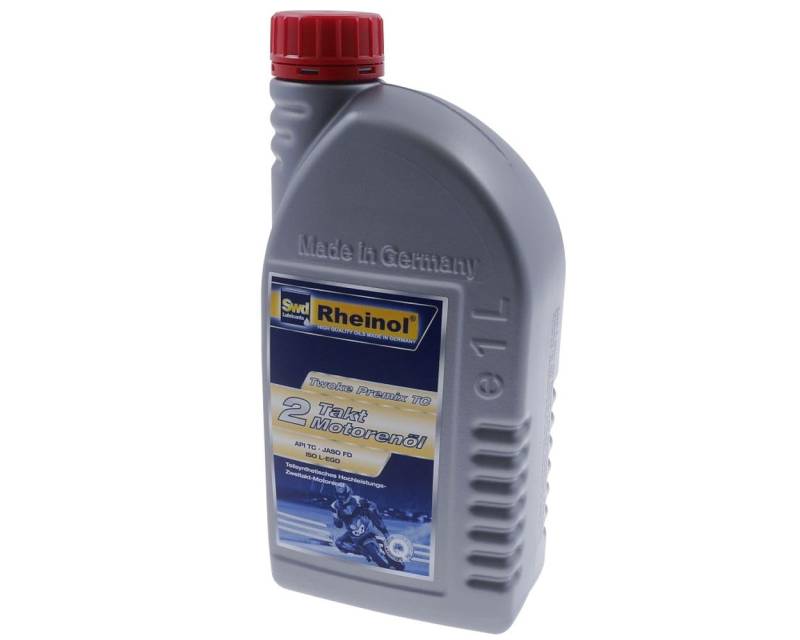 RHEINOL Motoröl Twoke Premix TC - 2-Takt - 1 Liter kompatibel für Piaggio APE P 50 50cc, P601 190cc, Roller von RHEINOL