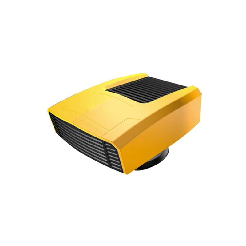 RHRYUNUBT 500W 2 Gänge Einstellung Auto Schnell 360 ° rotierender tragbarer 1 2V / 24V. Auto-Lufterheizung Abtauen Defogging Lüfter-Windschutzscheibe Heizungsschläuche(Yellow 24V) von RHRYUNUBT