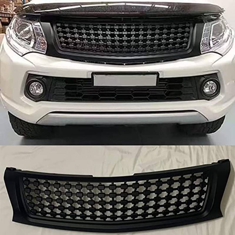 Kühlergrill Frontstoßstange Nierengitter für Mitsubishi Triton L200 2015 2016 2017 2018, Auto Frontgrill Dauerhaft Front Grill Renngrill von RIAAJ