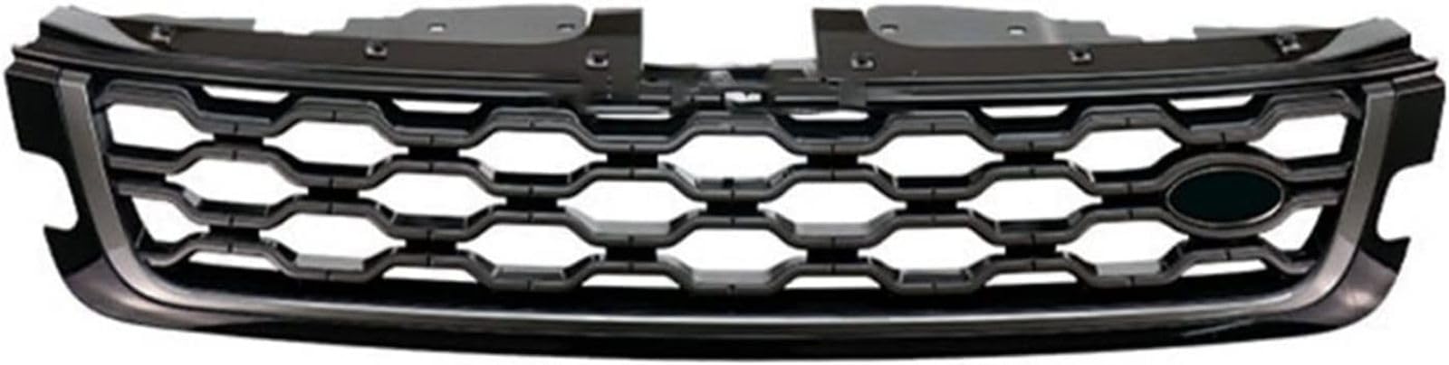 Kühlergrill Frontstoßstange Nierengitter für Range Rover Evoque Stile 2020 2021 2022, Auto Frontgrill Dauerhaft Front Grill Renngrill,B-Argento von RIAAJ