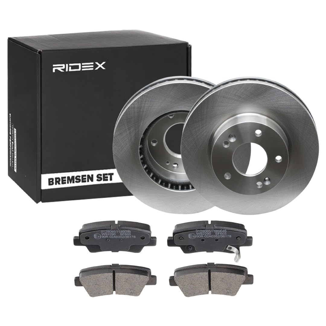 RIDEX 3405B1493 Bremsenset Vorne Belüftet 280mm - Bremsen Set mit Bremsscheiben und Bremsbeläge Satz von RIDEX