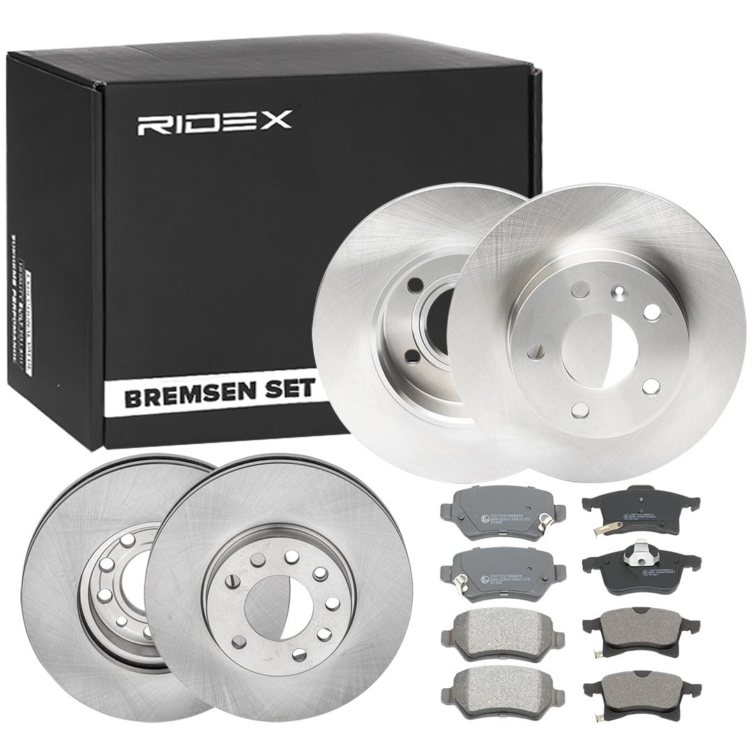 RIDEX 3405B0318 Bremsenset Hinten Vorne, Belüftet 264, 264,00mm - Bremsen Set mit von RIDEX