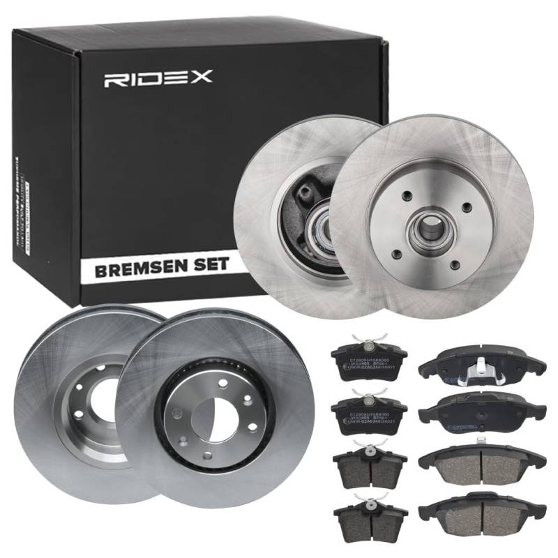 RIDEX 3405B1748 Bremsenset Vorne Hinten Belüftet, 283, 268mm - Bremsen Set mit von RIDEX