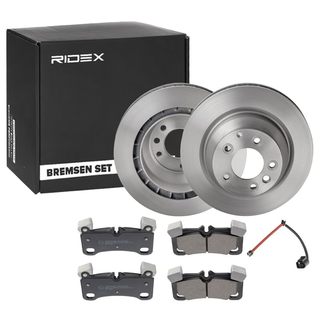 RIDEX 3405B0406 Bremsenset Hinten Belüftet 358mm - Bremsen Set mit Bremsscheiben und Bremsbeläge Satz von RIDEX