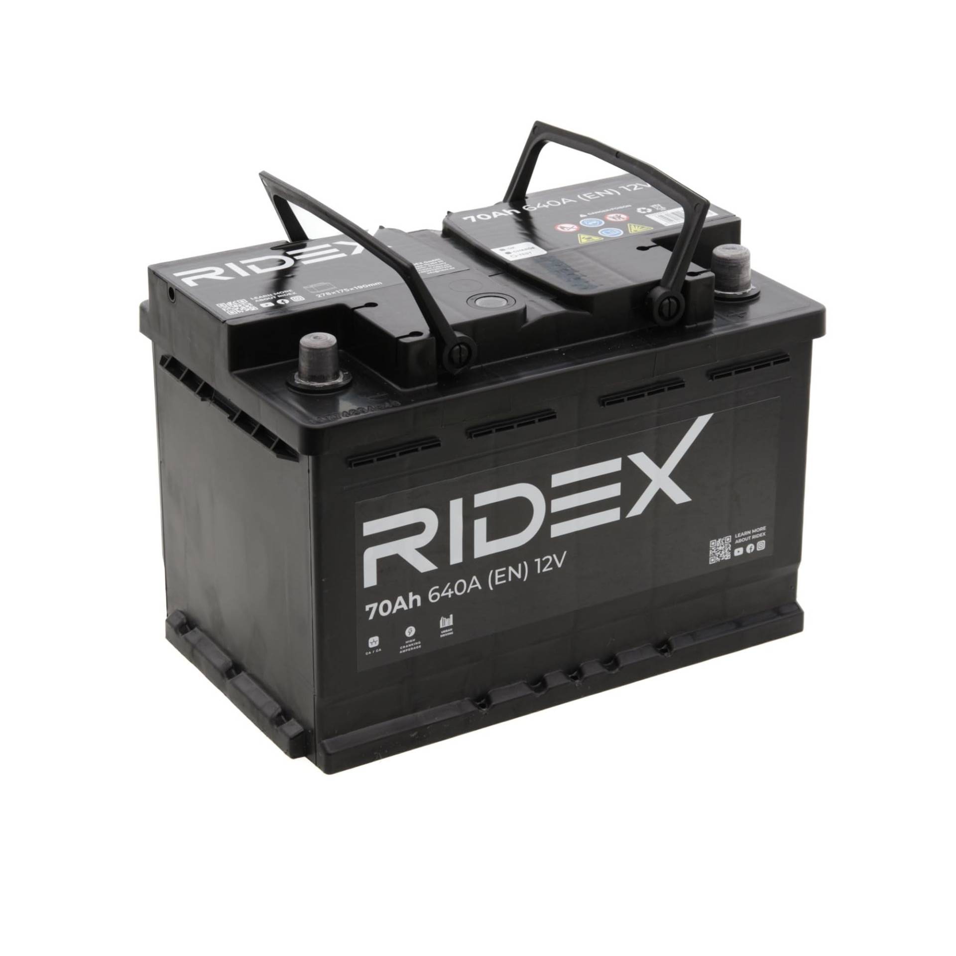 RIDEX Autobatterie 70Ah 640A 1S0005 B13 L3 Starterbatterie von RIDEX