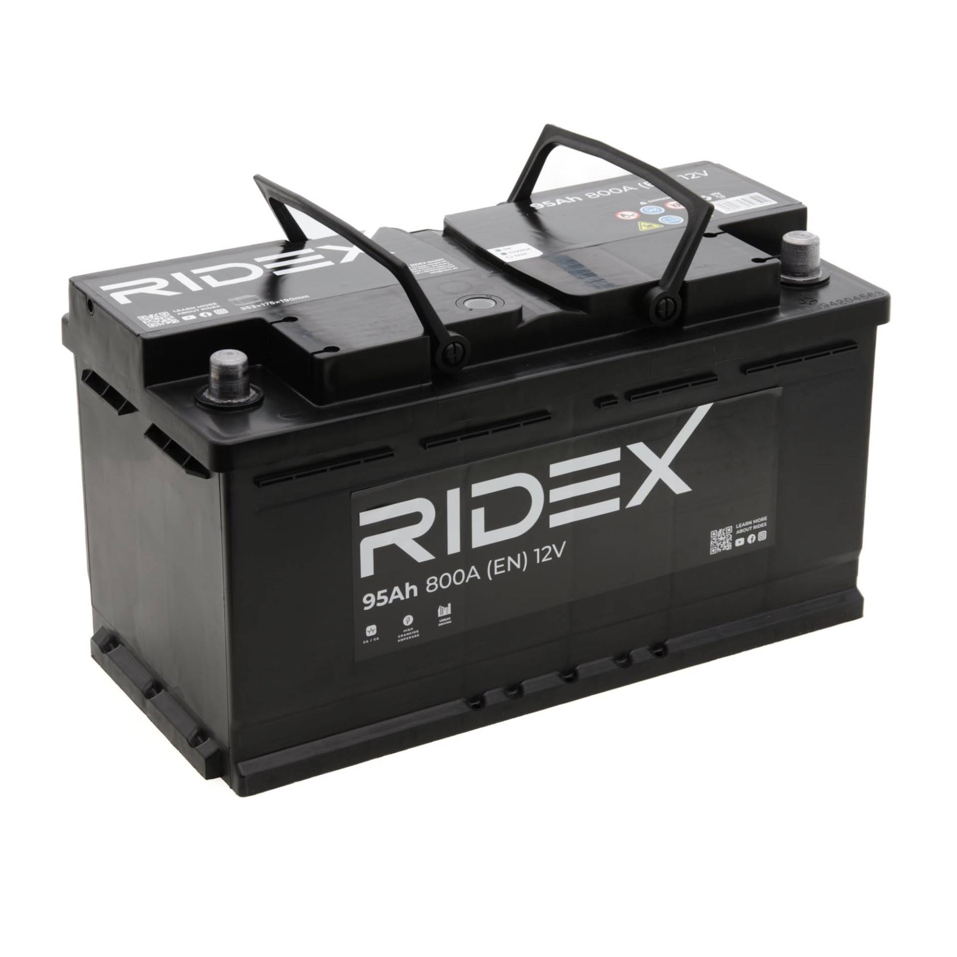 Autobatterie RIDEX 95Ah 800A Starterbatterie 1S0022 von RIDEX