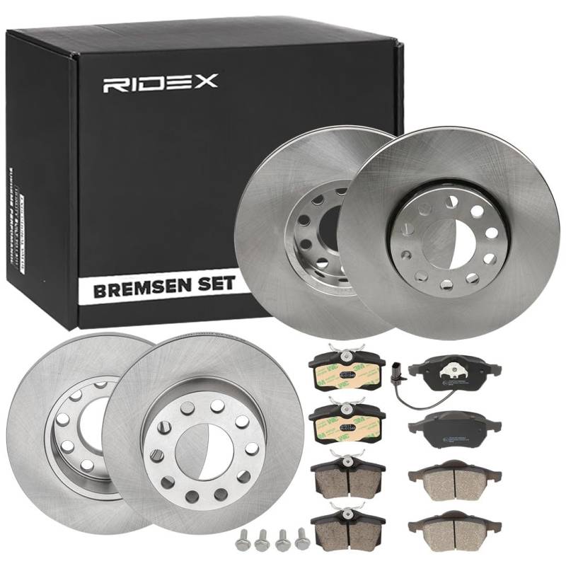 RIDEX 3405B0353 Bremsenset Vorne Hinten Belüftet, 245mm - Bremsen Set mit von RIDEX