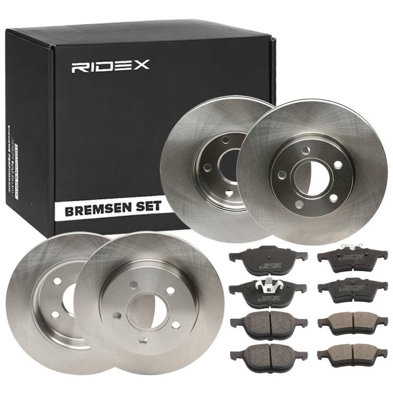 RIDEX 3405B0354 Bremsenset Hinten Vorne Belüftet, 278mm - Bremsen Set mit von RIDEX