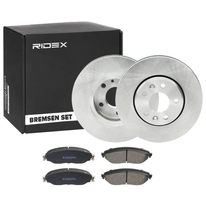 RIDEX 3405B0880 Bremsenset Vorne Belüftet 296mm - Bremsen Set mit Bremsscheiben und Bremsbeläge Satz von RIDEX