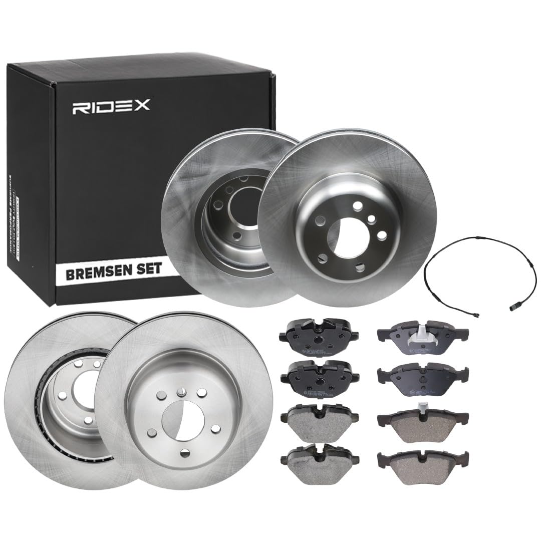 RIDEX 3405B1646 Bremsenset Vorne Hinten Belüftet 330mm - Bremsen Set mit Bremsscheiben und Bremsbeläge Satz von RIDEX