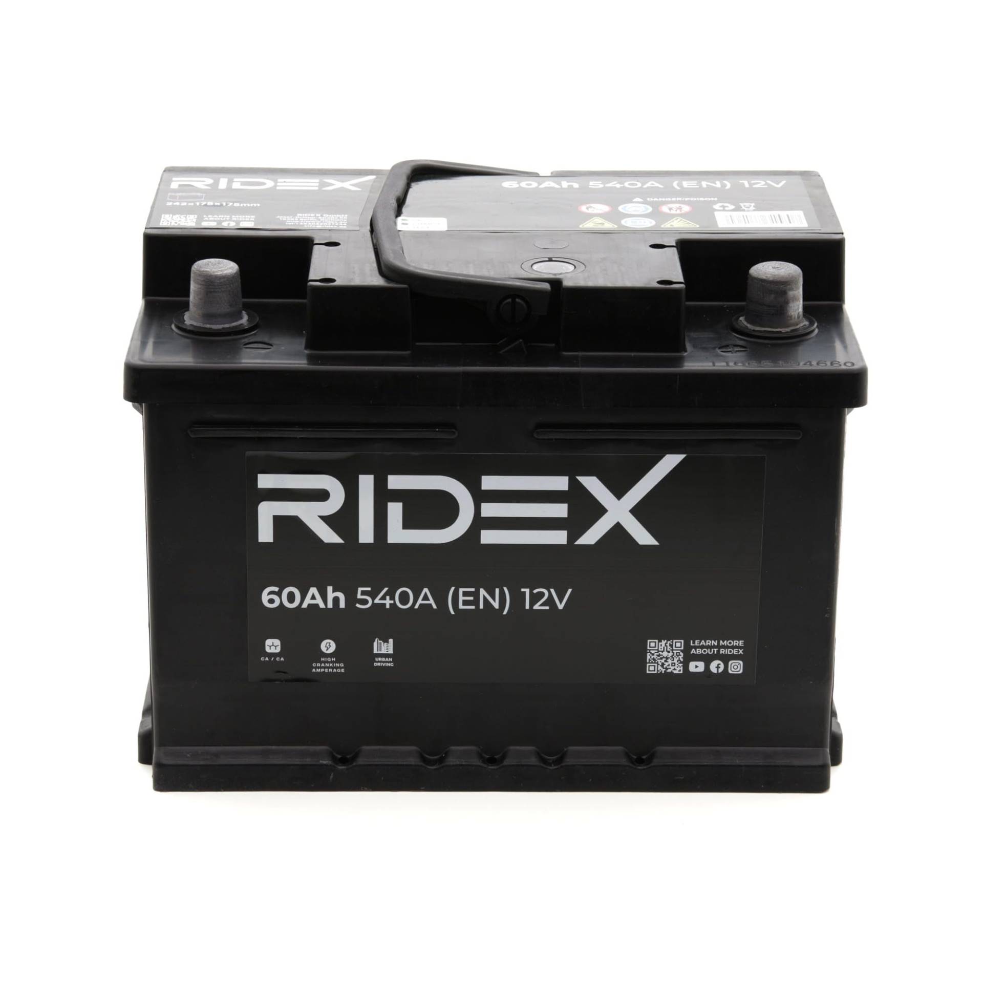 RIDEX 60Ah 540A 1S0055 B13 LB2 Starterbatterie von RIDEX