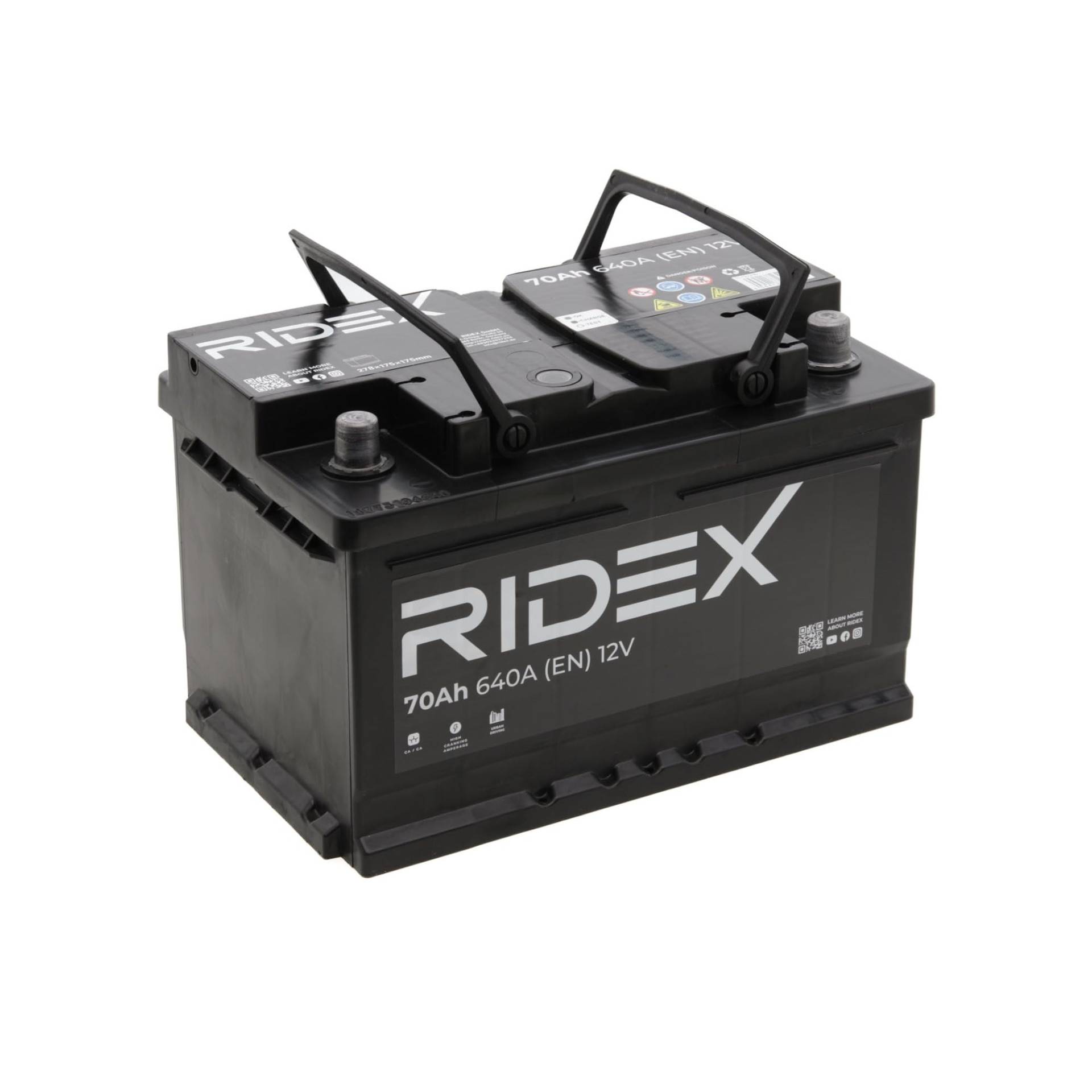 RIDEX 70Ah 640A 1S0039 B13 LB3 Starterbatterie von RIDEX