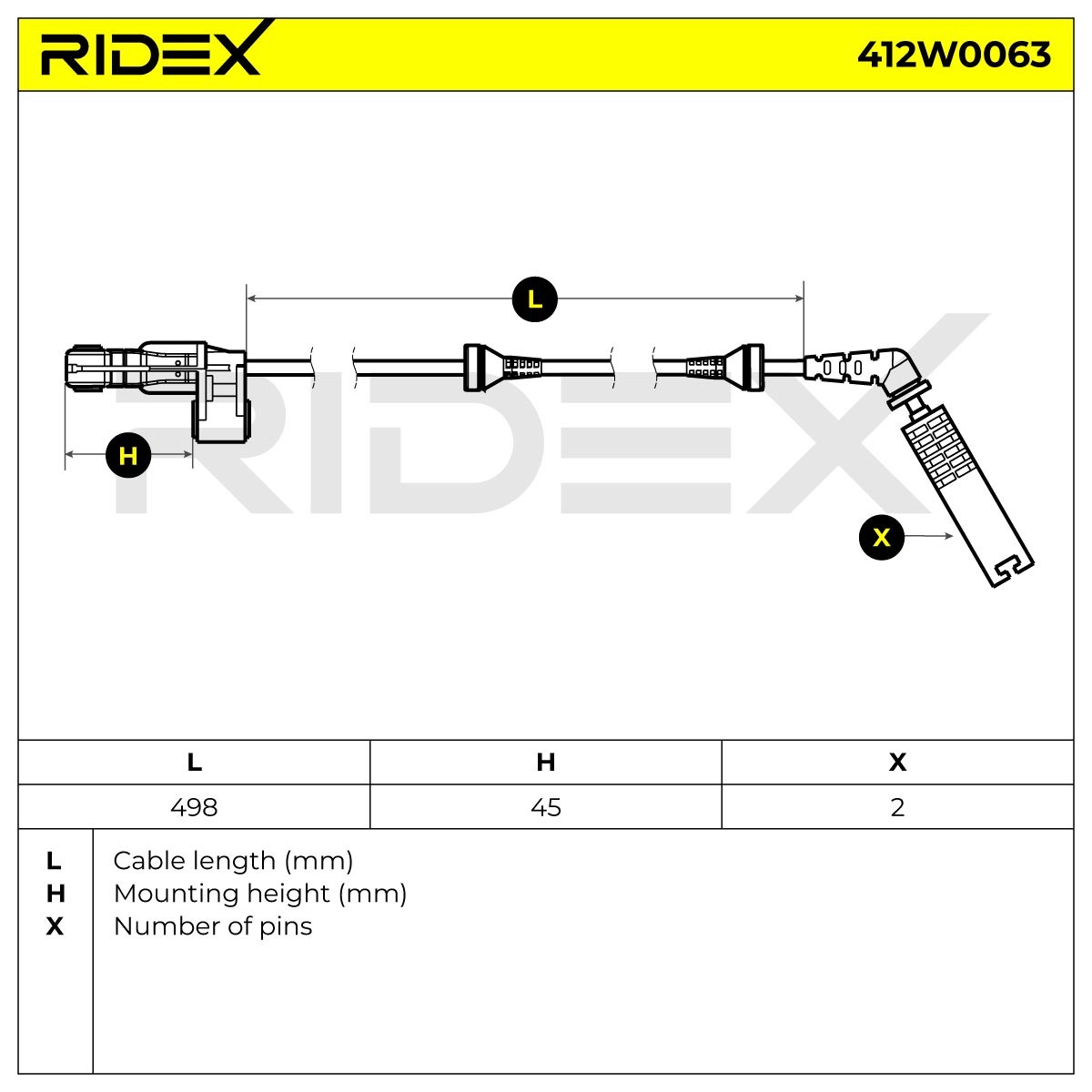 RIDEX ABS Sensor BMW 412W0063 34526752681,34526792897 Drehzahlsensor,Raddrehzahl Sensor,Drehzahlgeber,ESP-Sensor,Sensor, Raddrehzahl von RIDEX